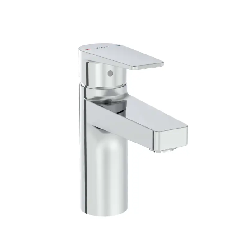Highlight Flow Square Einhebel-Waschtischmischer Niederdruck Höhe 16 cm Einlochmontage Chrom