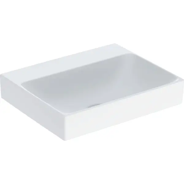 Markenware Aufsatzwaschtisch „One“, rechteckig 50 × 40 cm in weiß mit KeraTect®