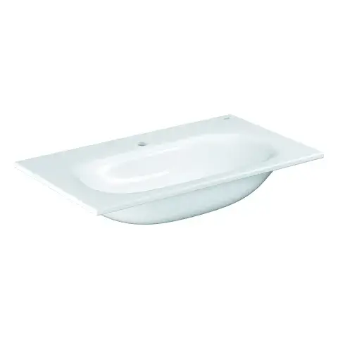 Möbelwaschtisch Essence 39567_H, 80 cm, wandhängend, 800 x 460 mm, aus Sanitärkeramik, PureGuard Hygieneoberfläche, alpinweiß Geprüft
