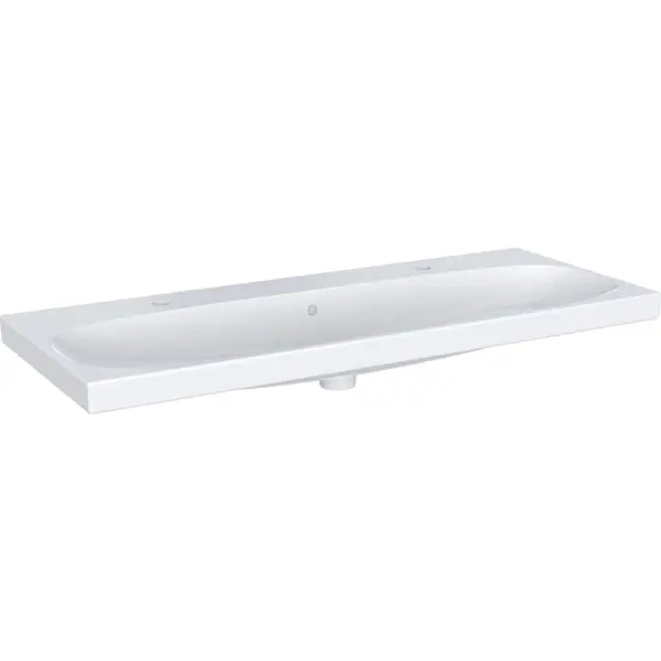Wandwaschtisch „Acanto“, rechteckig, mit Überlauf, Hahnlochposition links und rechts 120 × 48,2 cm mit KeraTect® Direkt Vom Hersteller
