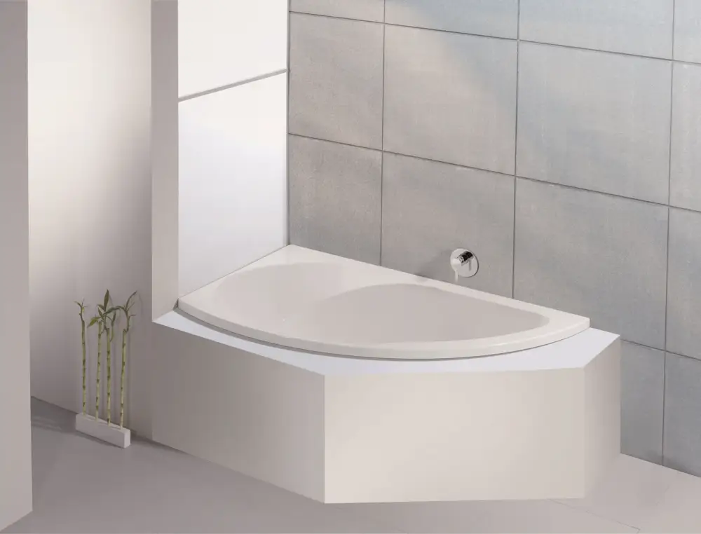 Begrenztes Angebot Hoesch Badewanne „Spectra“ eck, asymmetrisch 170 × 100 cm, links, ohne Schürze in Weiß
