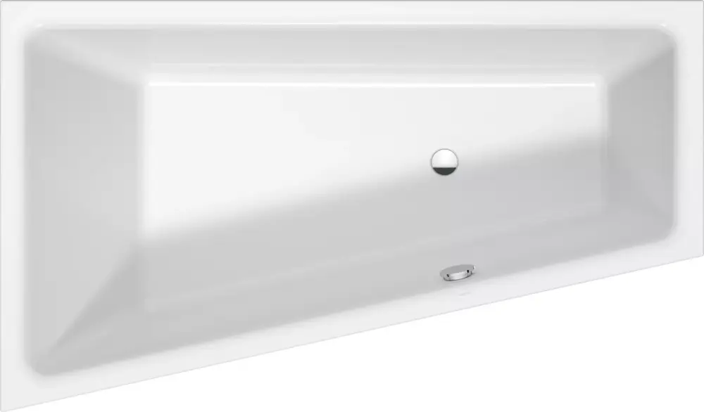 Echt Badundu Badewanne trapez 1700 × 1000 mm, Mittelablauf