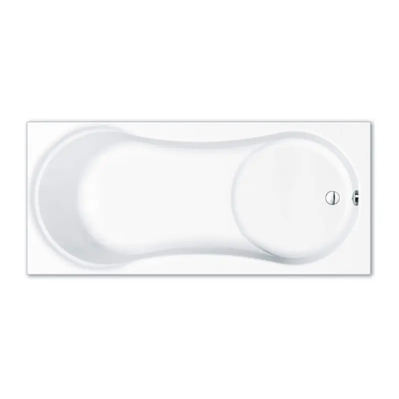 repaBAD Badewanne „Dublin“ rechteck 1700 × 700 mm, Fußablauf in Weiß Nur Für Kurze Zeit