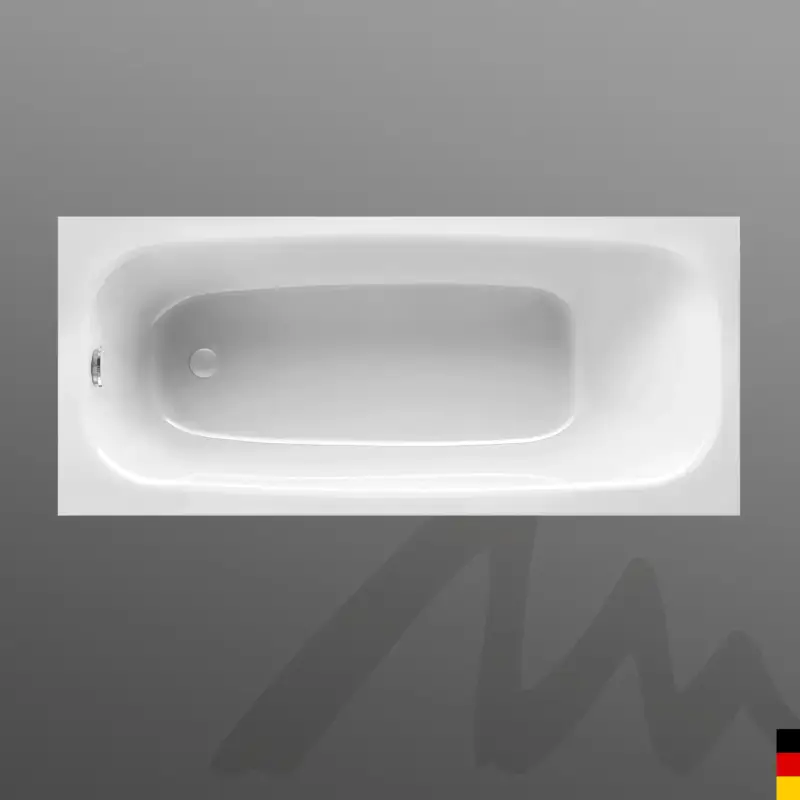 Mauersberger Badewanne „elisal“ 1600 × 700 mm in Weiß Direktkauf