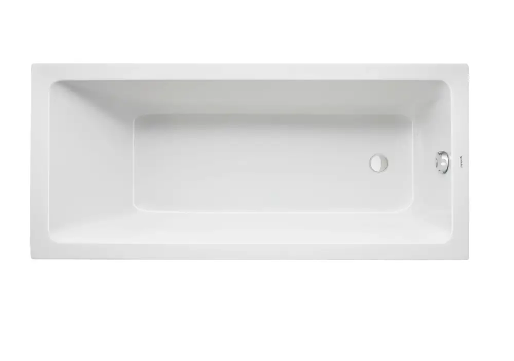 Schneller Versand Duravit Badewanne „No.1“ rechteck 1600 × 700 mm, Fußablauf in Weiß