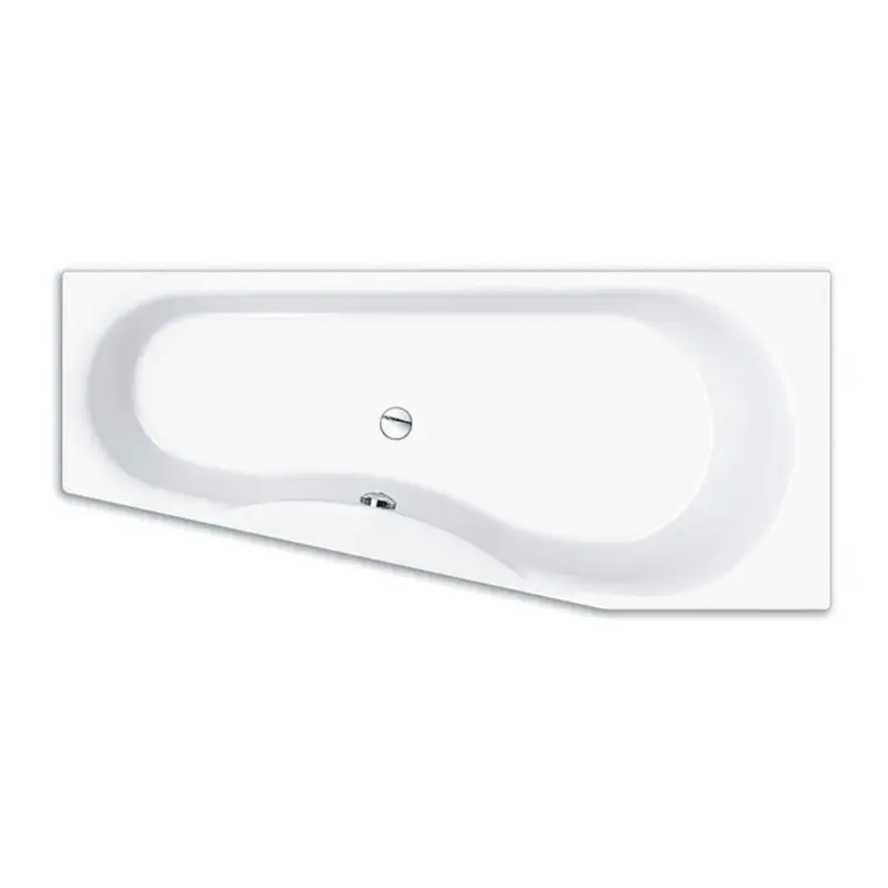 repaBAD Badewanne „Tika“ trapez 1750 × 1100 mm, Fußablauf, links in Weiß Nur Heute