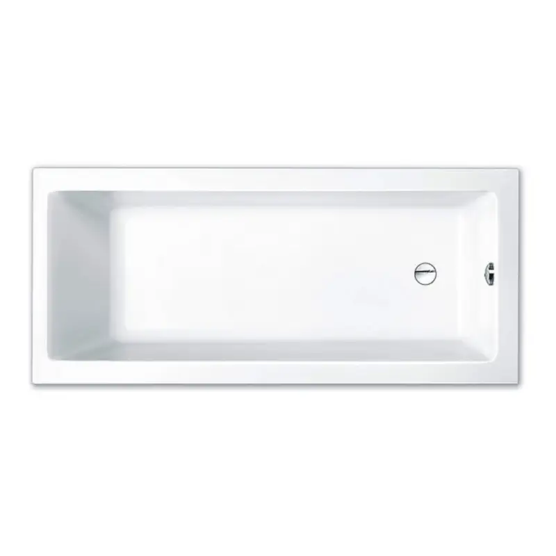 repaBAD Badewanne „Genf Mono“ rechteck 1700 × 750 mm, Fußablauf in Weiß Sonderaktion