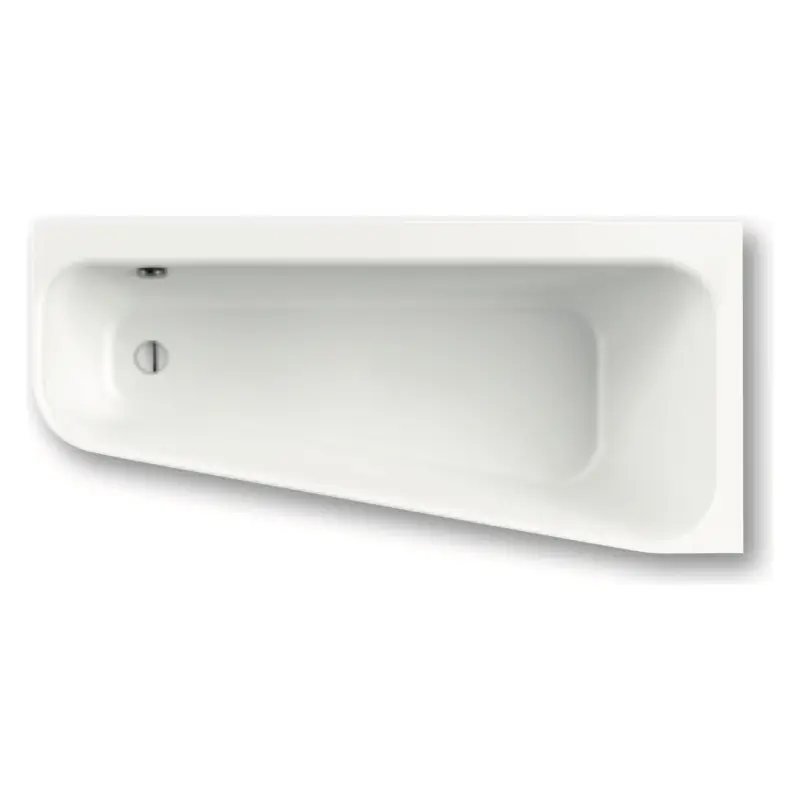 repaBAD Badewanne „Seed F“ freistehend eck 1600 mm, Fußablauf, links in Weiß Super-Preis
