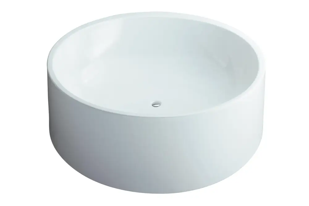 Angebot Istanbul Badewanne zylindrisch 160 cm freistehend Acryl Weiß Hochglanz