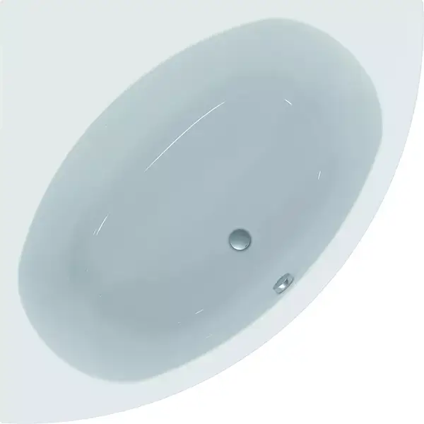 Neuheit Badundu Badewanne eck viertelkreis 1400 × 1970 mm, Mittelablauf