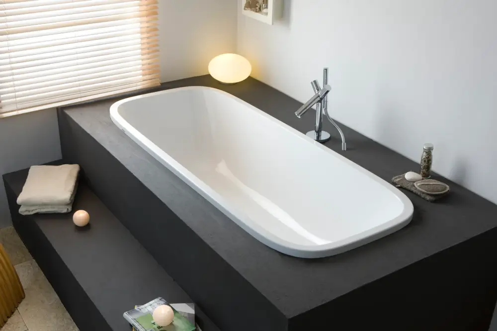 Billig Hoesch Badewanne „Singlebath“ Uno rechteck 176,6 × 75 cm in Weiß