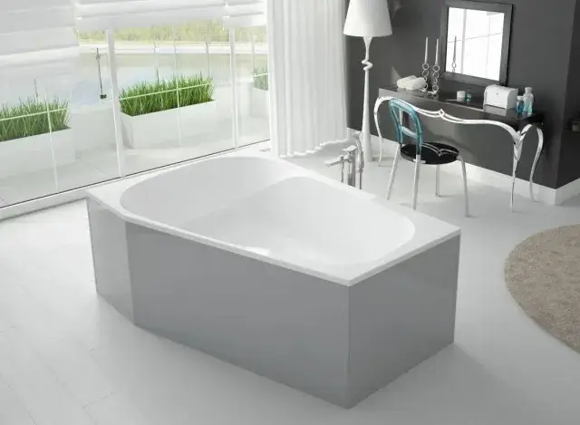 Hoesch Badewanne „Spectra“ trapez 180 × 120 cm, links in Weiß Finale Aktion