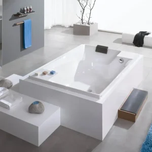 Hoesch Badewanne „Santee“ rechteck 190 × 120 cm in Weiß Gratis Versand