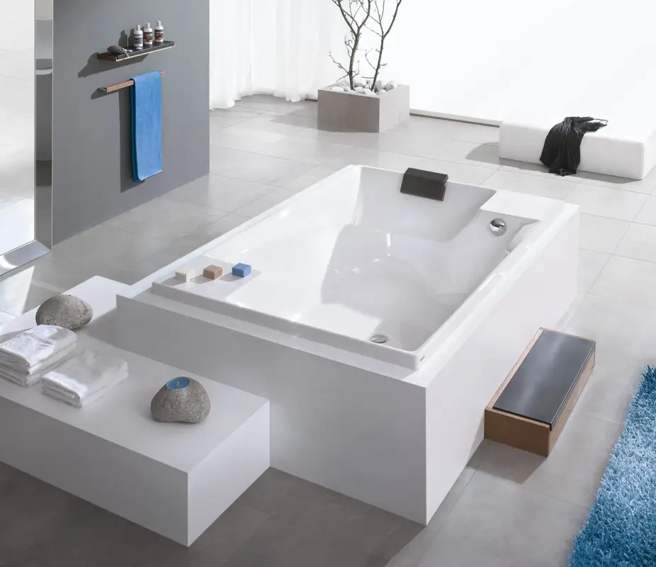 Hoesch Badewanne „Santee“ rechteck 190 × 120 cm in Weiß Gratis Versand