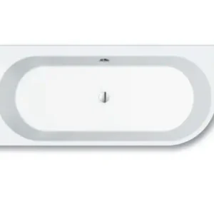 Expressversand repaBAD Badewanne „Livorno Oval F“ freistehend oval 1700 × 750 mm in Weiß
