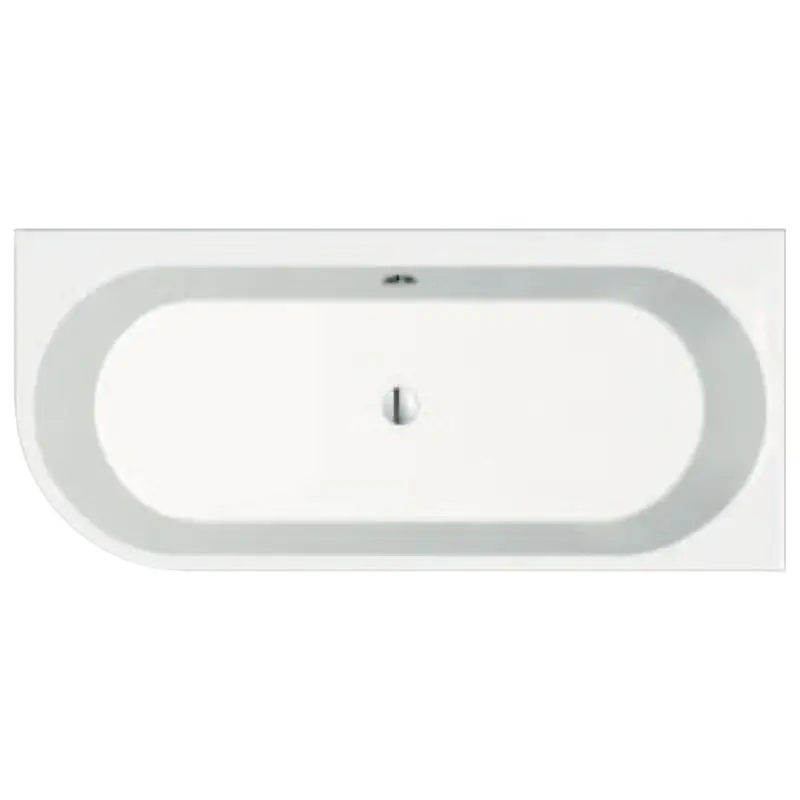 Sofort Bestellen repaBAD Badewanne „Livorno Oval F“ freistehend oval 1650 × 750 mm, Mittelablauf in Weiß