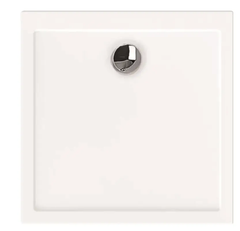 Billig Hoesch quadrat Duschwanne „Samar“ 800 × 800 mm mit Antirutsch, in Weiß