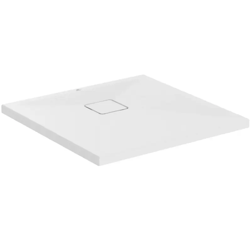 Neu Ideal Standard Quadrat-Brausewanne Ultra Flat Evo 700x700x35mm Seidenweiß