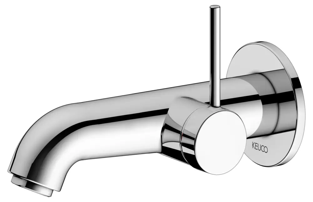 KEUCO IXMO Einhebel-Waschtischmischer Unterputz 1 Loch IXMO Soft für Wandmontage, rund Ausladung 165 mm/IXMO Soft verchromt Mega-Angebot