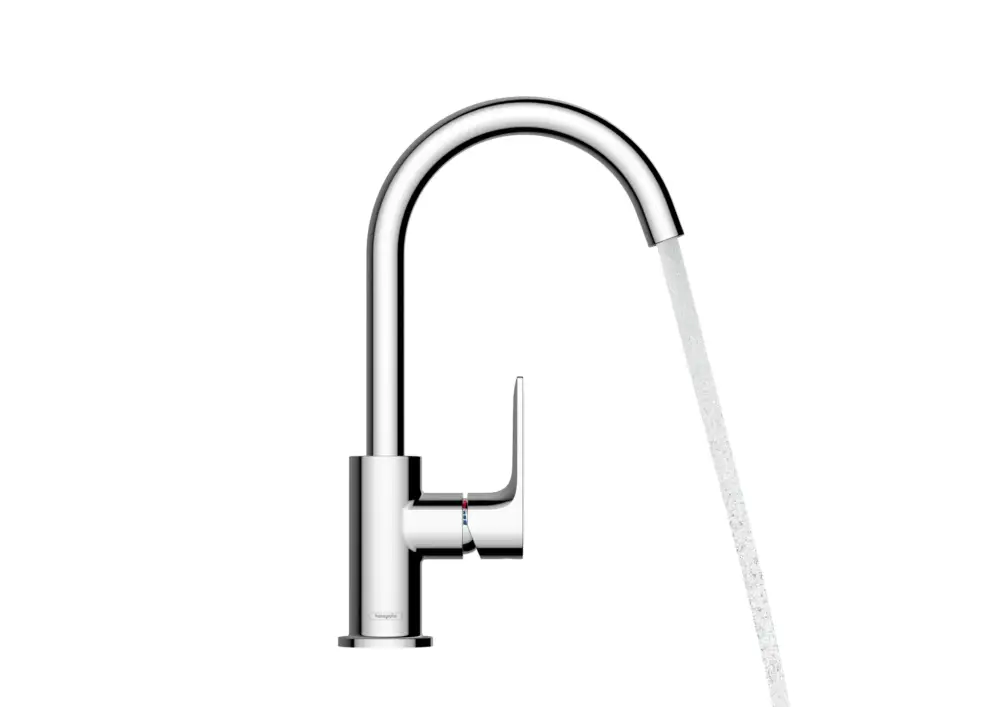 Hansgrohe Rebris E Einhebel-Waschtischmischer 210 mit Schwenkauslauf und Zugstangen-Ablaufgarnitur, Chrom Expressversand