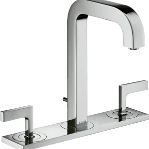 Begrenztes Angebot Hansgrohe AXOR Citterio 3-Loch Waschtischarmatur 170 mit Auslauf 140 mm, Hebelgriffen, Chrom