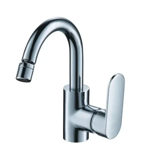Bidet-Einhandbatterie AqvaPlus - seitlicher Hebel - Klick-Klack-Ablaufgarnitur 1"1/4 - flexible Druckschläuche 3/8", DVGW W270 - Kartusche mit keramischen Dichtscheiben - Heisswassersperre - Wassermengendurchflussregulierung - P-IX 19260/IA - chrom Echt