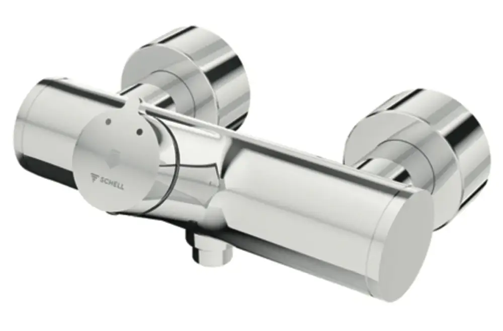 Neuheit Aufputz-Duscharmatur VITUS VD-SC-M / u, Mischwasser, Selbstschluss-Aufputz-Duscharmatur, 2 RFV, 2x DN 15 G 1/2 AG, DN 15 G 1/2 AG (unten), chrom