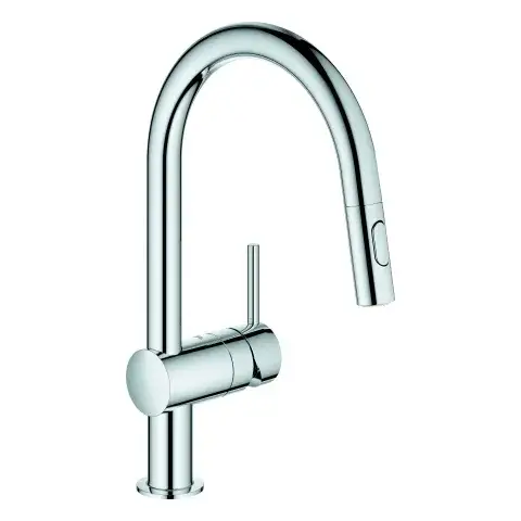 Einhand-Spültischbatterie Minta 32321_2, C-Auslauf, Einlochmontage, herausziehbare Dual Spülbrause, eigensicher Top-Preis