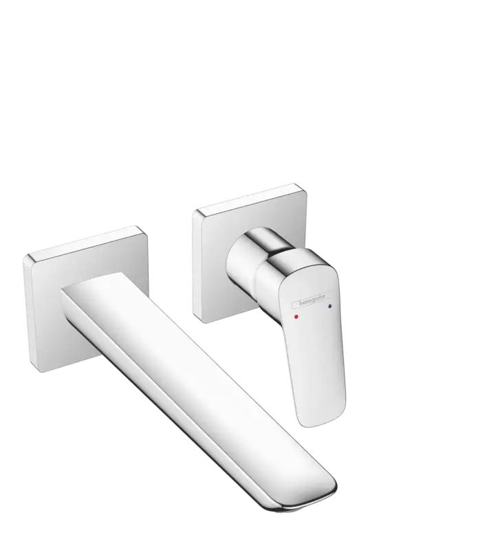 Hansgrohe Logis Einhebel-Waschtischmischer Unterputz Fine für Wandmontage mit Auslauf 20,6 cm, Chrom Neue Kollektion