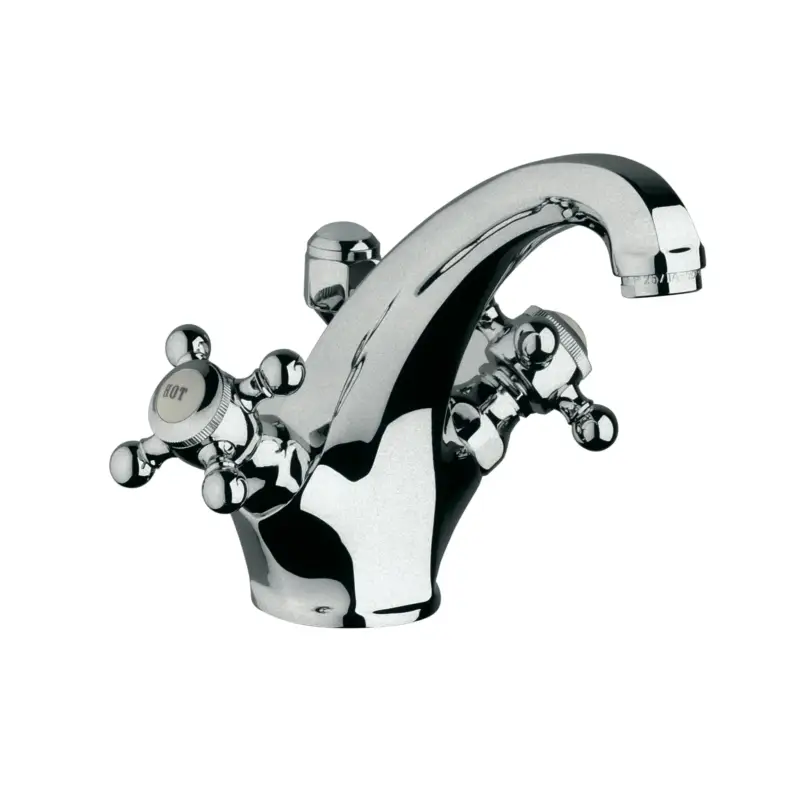 Kludi 1926 Waschtischarmatur, chrom, Auslaufhöhe 125 mm, 2-Griff-Armatur, 1-Loch Montage, Kreuzgriff, Metall, Durchflussmenge 5 l/min Heißes Angebot