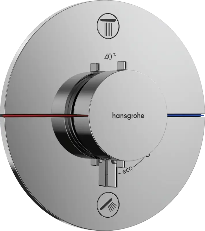 Hansgrohe ShowerSelect Comfort S Thermostat Unterputz für 2 Verbraucher Chrom Billig
