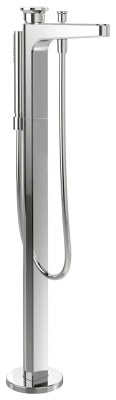 Villeroy & Boch Einhebel-Badewannenarmatur Vea, Chrom, 64x274x935mm, mit AirPlus und SmartPressure, inkl. Stabhandbrause Solange Der Vorrat Reicht
