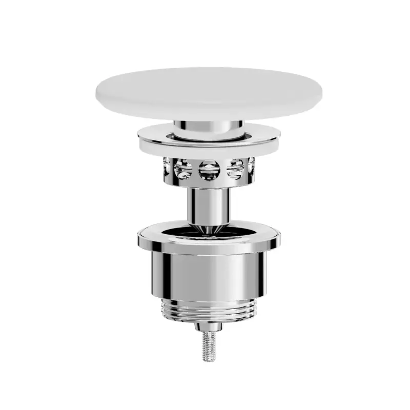 Mega-Angebot Push-to-Close-Ventil mit rundem Ventildeckel aus Keramik 10 x 10 x 12 cm (BxTxH) Edelweiß mit Oberflächenveredelung Clean