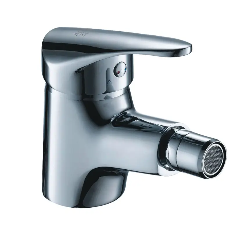Bidet-Einhandbatterie AqvaBasic II - 1"1/4 Zugstangen-Ablaufgarnitur - Kartusche mit keramischen Dichtscheiben - Heißwassersperre - Wassermengendurchflussregulierung - flexible Druckschläuche 3/8", DVGW W270 - P-IX 18222/IA - chrom Kostenfreie Lieferung