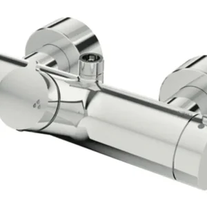 Aufputz-Duscharmatur VITUS VD-Auf/Zu-T / o, Mischwasser, Thermostat, Auf/Zu-Aufputz-Duscharmatur, 2 RFV, 2x DN 15 G 1/2 AG, DN 15 G 1/2 AG (oben), chrom Neue Kollektion