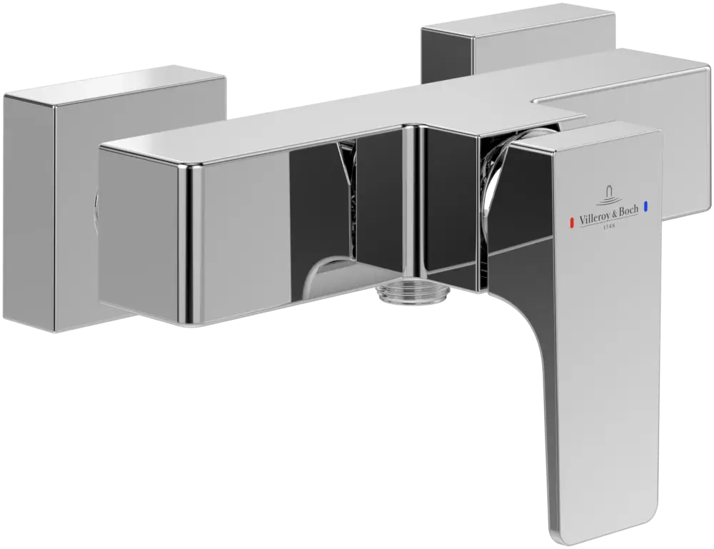 Knallerangebot Villeroy & Boch Architectura Square Einhebel-Dusch Armatur TVS125001000, 210x112x122mm Chrom