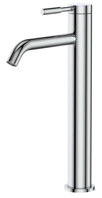 Neu Im Sortiment Waschtisch-Einhandbatterie AqvaDesign - rund - erhöhter Standfuß - Klick-Klack-Ablaufgarnitur 1"1/4 - Kartusche mit keramischen Dichtscheiben - Heißwassersperre - Wassermengendurchflussregulierung - flexible Druckschläuche 3/8", DVGW W270 - chrom