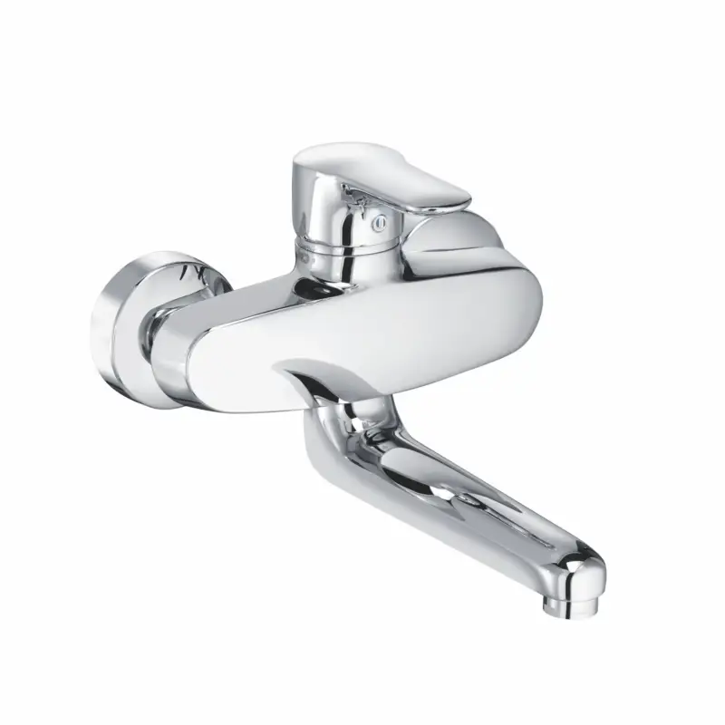 Kludi OBJEKTA Spültisch-Einhebelmischer DN 15, chrom, Wandmontage, Auslauf 230 mm, geschlossener Hebel, Metall Angebot