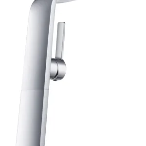 Waschtisch-Einhandbatterie AqvaFlow - hohe Ausführung - Klick-Klack-Ablaufgarnitur 1"1/4 - Kartusche mit keramischen Dichtscheiben - flexible Druckschläuche 3/8", DVGW W270 - Durchflussmenge: 6,0 l/min - chrom Neue Ware