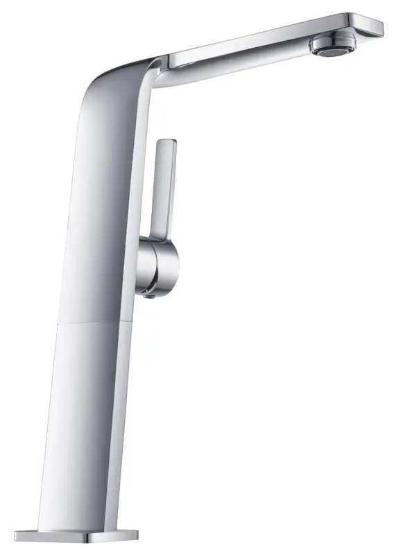Waschtisch-Einhandbatterie AqvaFlow - hohe Ausführung - Klick-Klack-Ablaufgarnitur 1"1/4 - Kartusche mit keramischen Dichtscheiben - flexible Druckschläuche 3/8", DVGW W270 - Durchflussmenge: 6,0 l/min - chrom Neue Ware