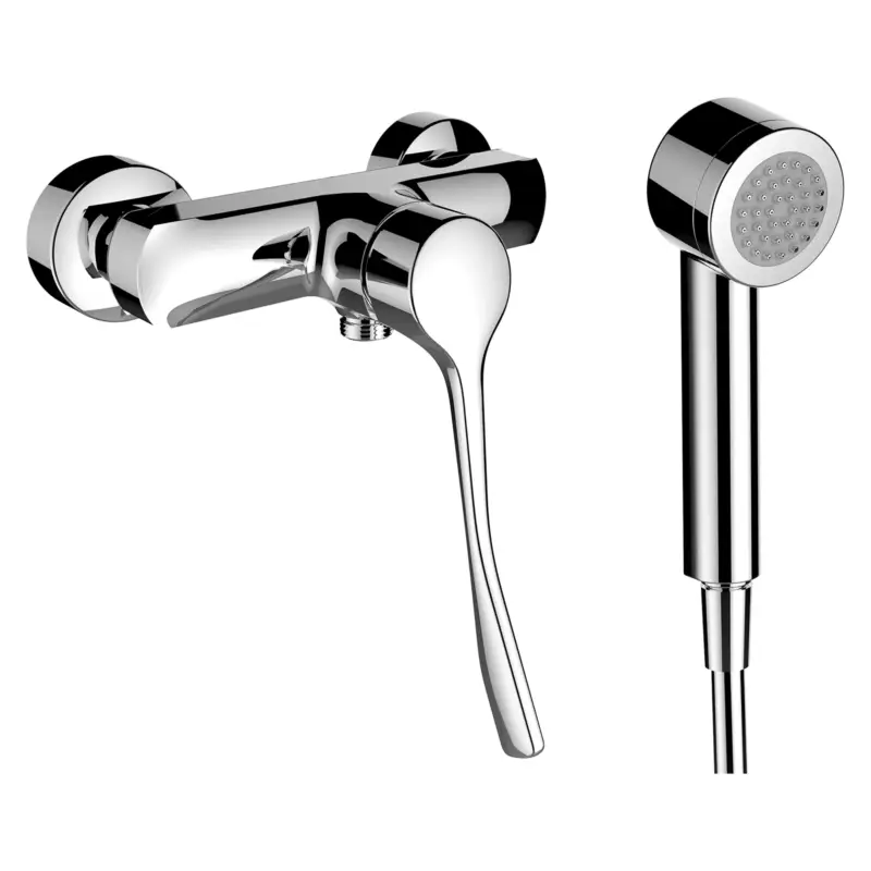 Einhebel-Brausemischer Citypro Liberty Kunststoffschlauch 1600 mm Handbrause «Stella 80 1F» Durchfluss/Geräuschgruppe: 11.3 l/min (3 bar)/IIC chrom Neu