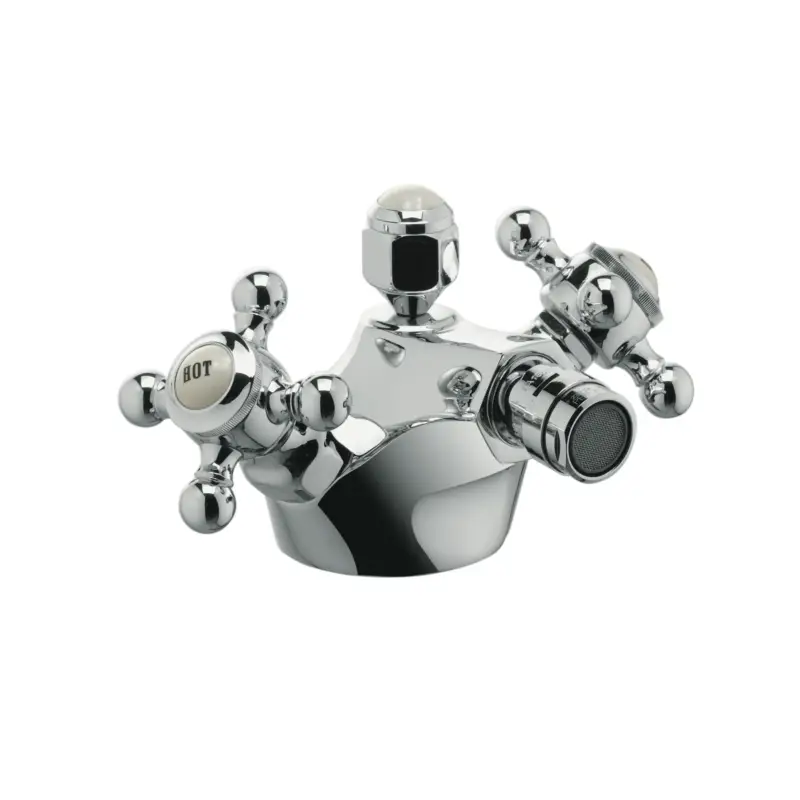 Kludi 1926 Bidetarmatur, chrom, 2-Griff-Armatur, 1-Loch Montage, DN 15, Artikel- Nr.: 512110520 Markenware