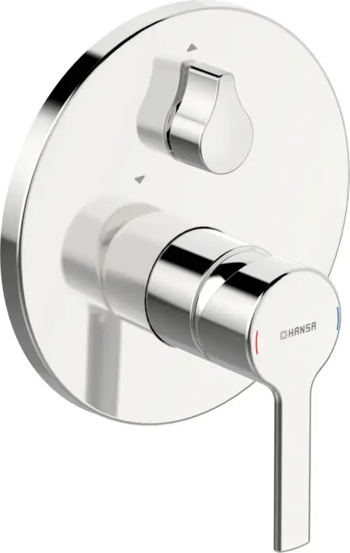 HansaRONDA Wannen- und Brausearmatur, Einhebelmischer Fertigmontageset für Wanne/Brause HansaRONDA 8384 Rosette rund Chrom Top-Angebot