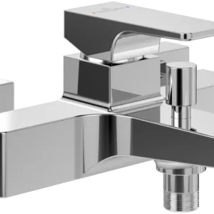 Kostenfreie Lieferung Villeroy & Boch Architectura Square Einhebel-Badewannenarmatur TVT125001000, 210x101x198mm, Chrom