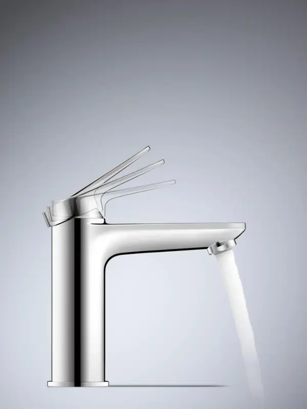 Einhand-Waschtischarmatur „Wave“ Ausladung 122 mm in Chrom Schnäppchen