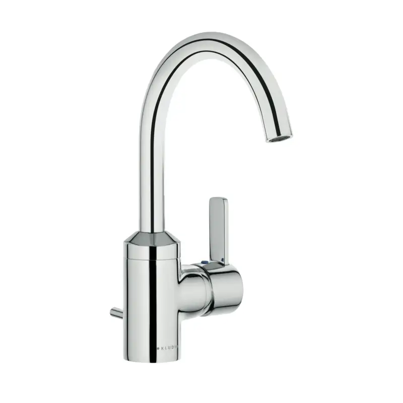 Sonderangebot Kludi ZENTA Waschtisch-Einhandmischer chrom, 1-Lochmontage, geschlossener Metallhebel, seitliche Betätigung, DVGW-zugelassen