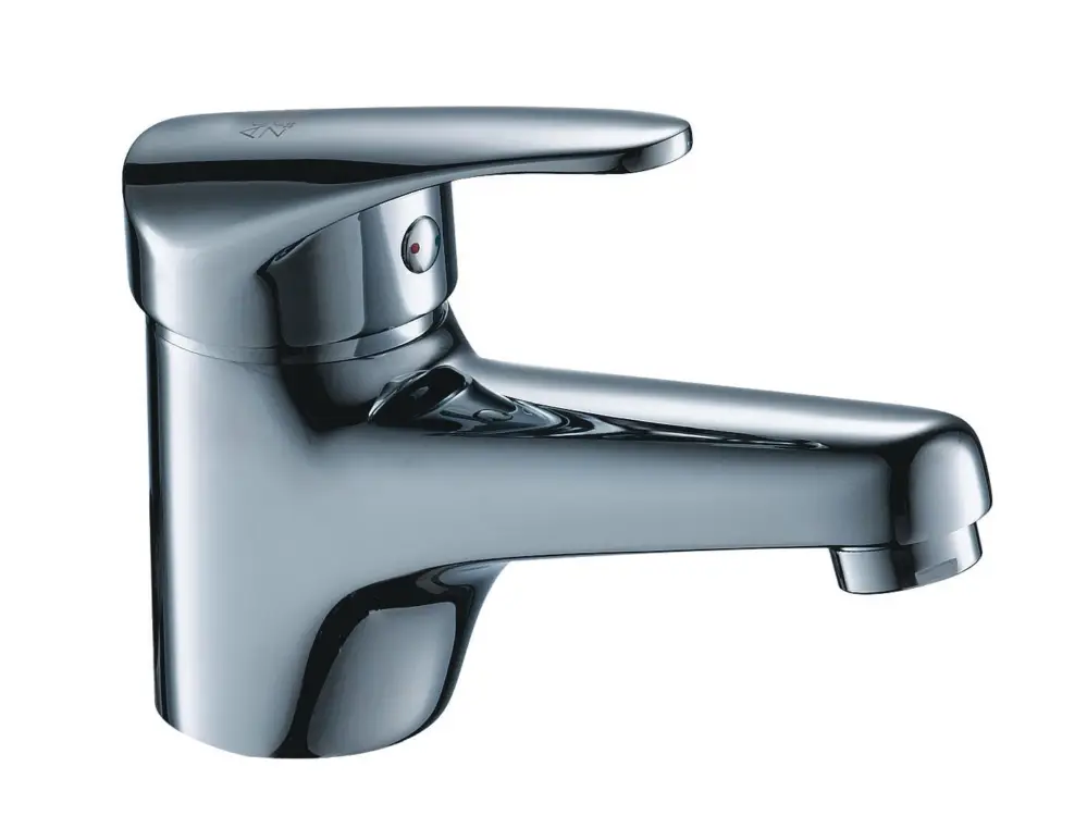 Waschtisch-Einhandbatterie AqvaBasic II - Kettenöse - Kartusche mit keramischen Dichtscheiben - Heißwassersperre - Wassermengendurchflussregulierung - flexible Druckschläuche 3/8", DVGW W270 - P-IX 18222/IA - chrom Preisreduziert