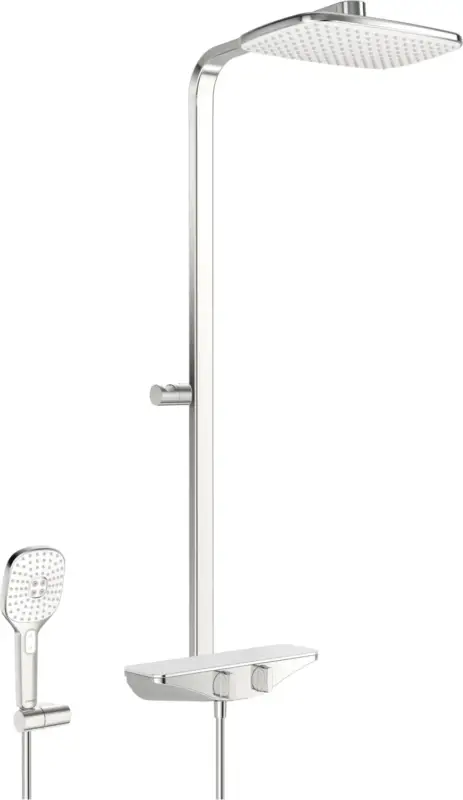 Letzte Chance HansaEMOTION Regenbrause-Duscharmatur Hansaemotion 5865 3-strahlig DN15 Chrom/Weiss