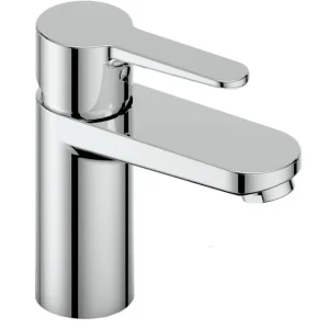 Waschtisch-Einhandbatterie AqvaBasic III - Klick-Klack-Ablaufgarnitur 1"1/4 - flexible Druckschläuche 3/8", DVGW W270 - Kartusche mit keramischen Dichtscheiben - Heisswassersperre - Wassermengendurchflussregulierung - P-IX 28646/IA - chrom Markenware