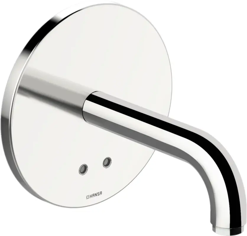 HansaELECTRA Waschtischarmatur Hansaelectra Fertigset für Waschtisch-Batterie 8180 Rosette rund 3 V, Bluetooth Ausladung 170 mm Chrom Rabatt